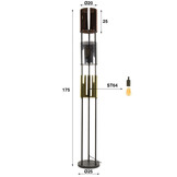 Hoyz Collection - Vloerlamp Lucente Tricolore 3-lichts - Artic Zwart