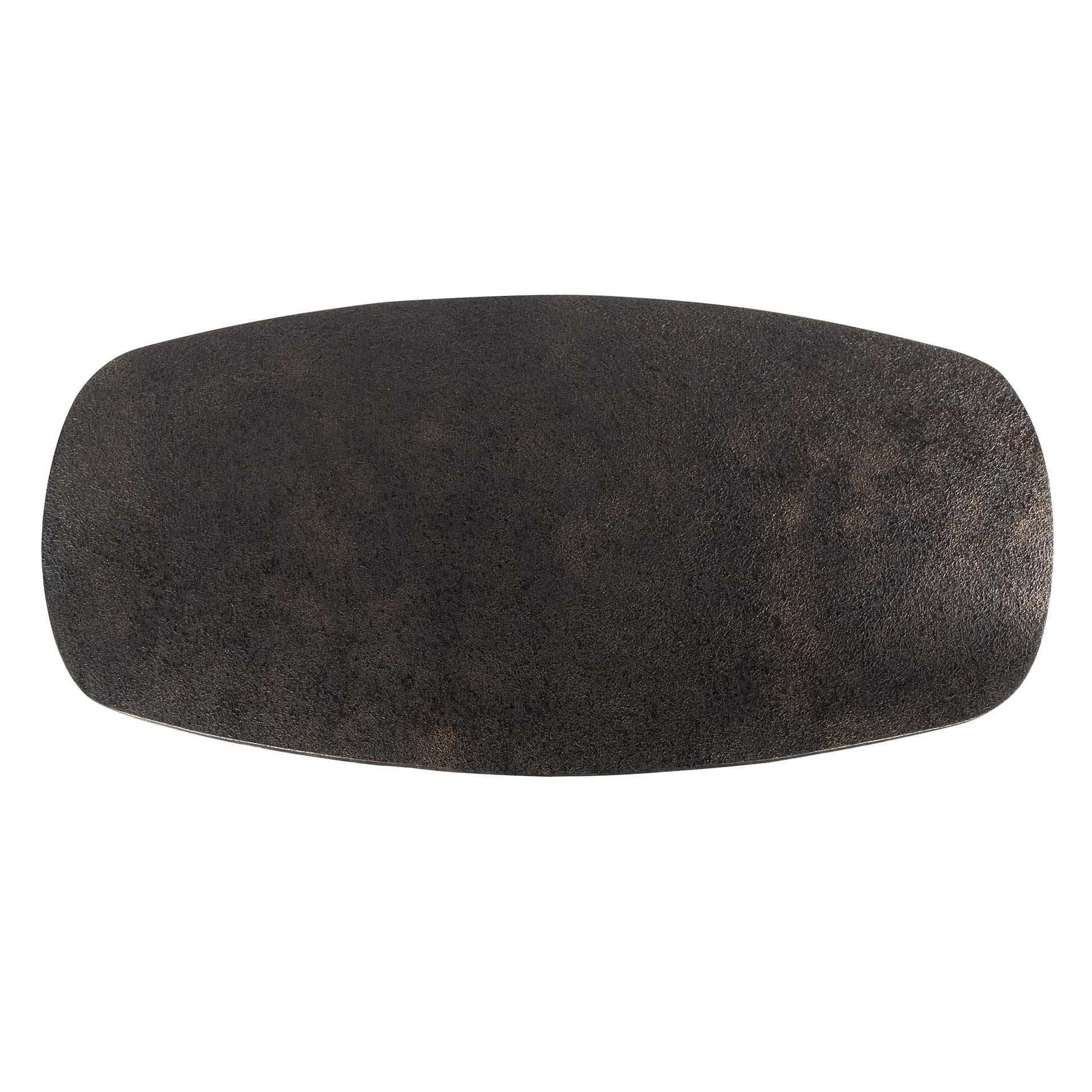 Hoyz Collection - Eettafel Metallic Deens Ovaal 180 Cm - Zwartbruin