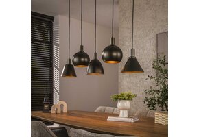 Hoyz Collection - Hanglamp Metallo Mix 5-lichts - Sienna Bruin