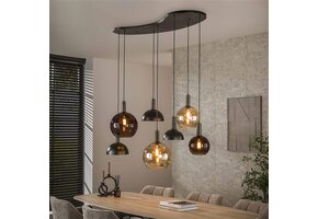 Hoyz Collection - Hanglamp Cluster 4+3-lichts - Sienna Bruin