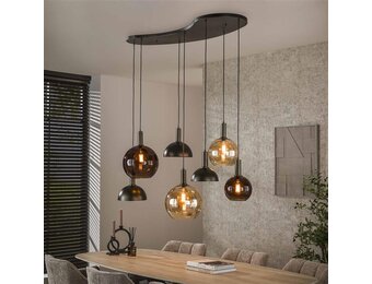 Hoyz Collection - Hanglamp Cluster 4+3-lichts - Sienna Bruin