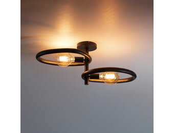 Hoyz Collection - Plafondlamp Pebble 2-lichts - Artic Zwart