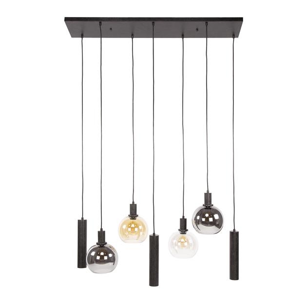 Hoyz Collection - Hanglamp Sfera Tricolore 4+3-lichts - Artic Zwart