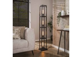 Hoyz Collection - Vloerlamp Quadra 4-lichts - Artic Zwart