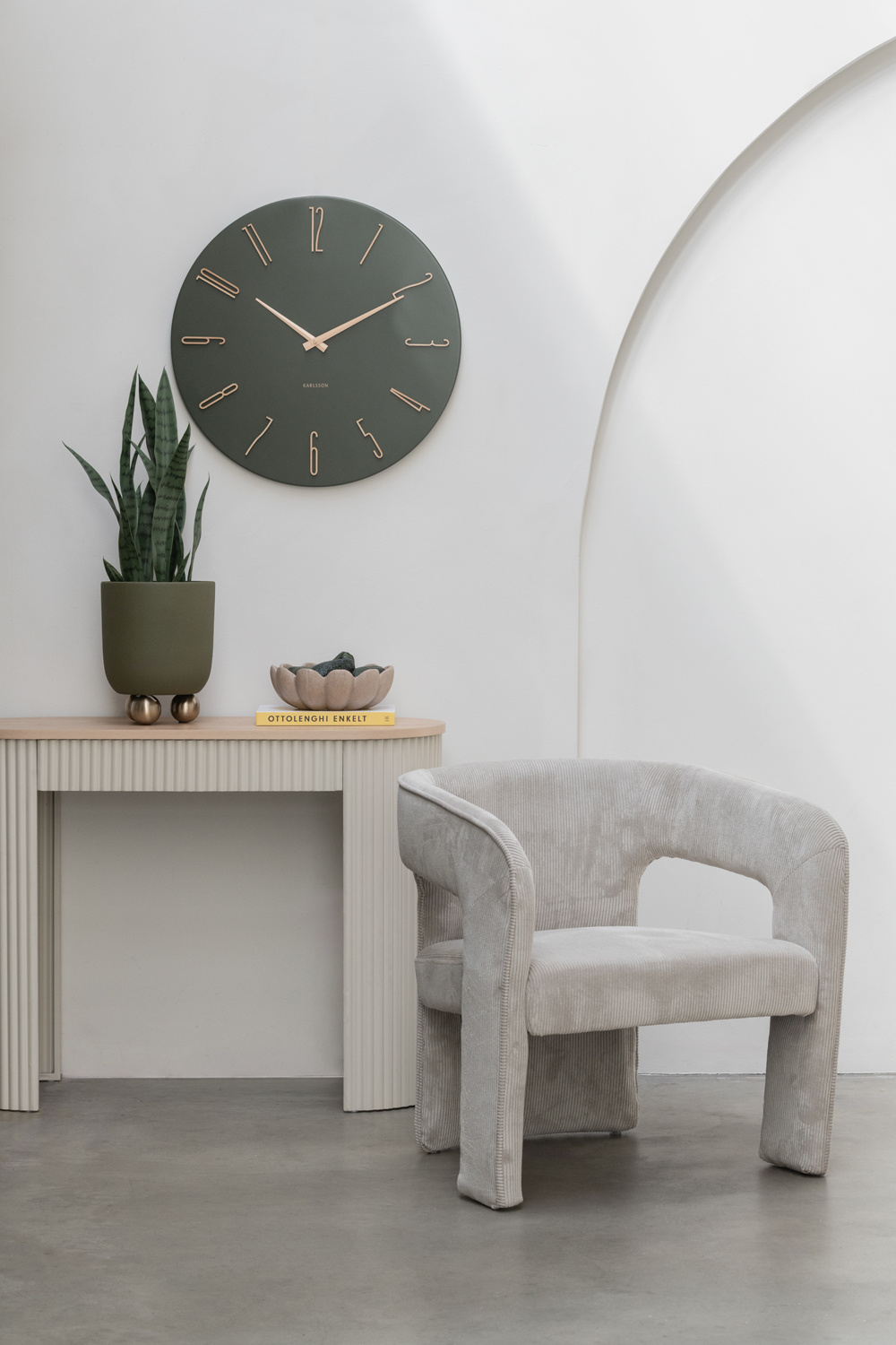 Leitmotiv - Console Bijzettafel Estriado - Warmgrijs