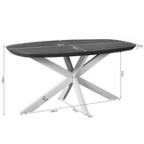 Starfurn - Eettafel Madison - Zwart - 90x160x76 cm