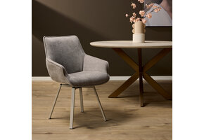 Starfurn - Eetkamerstoel Mees - Taupe - Set van 2