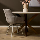 Starfurn - Eetkamerstoel Mees - Taupe - 62,5x57x86,5 cm