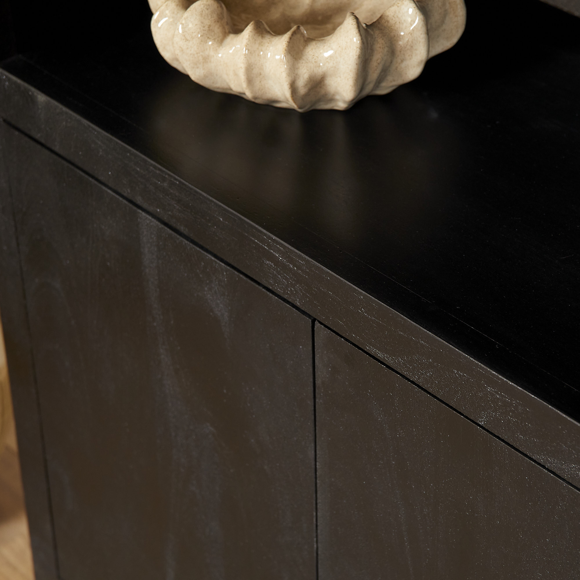 Starfurn - Boekenkast Brussel - Zwart - 45x90x200 cm