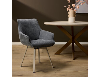 Starfurn - Eetkamerstoel Mees - Antraciet - Set van 2