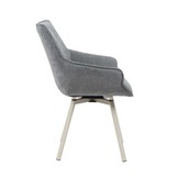 Starfurn - Eetkamerstoel Mees - Grijs - 62,5x57x86,5 cm