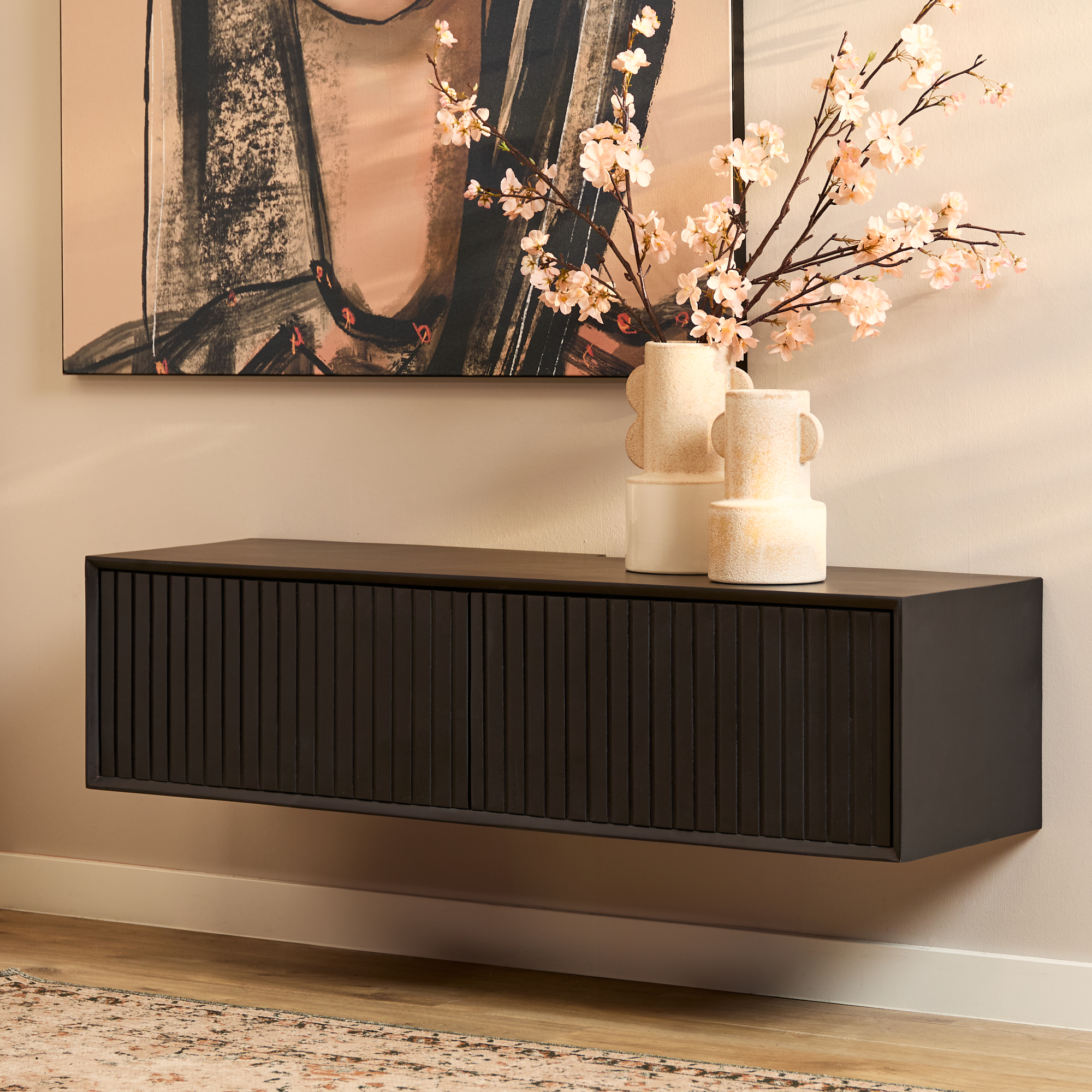 Starfurn - Zwevend tv meubel Madison Black - 120 cm