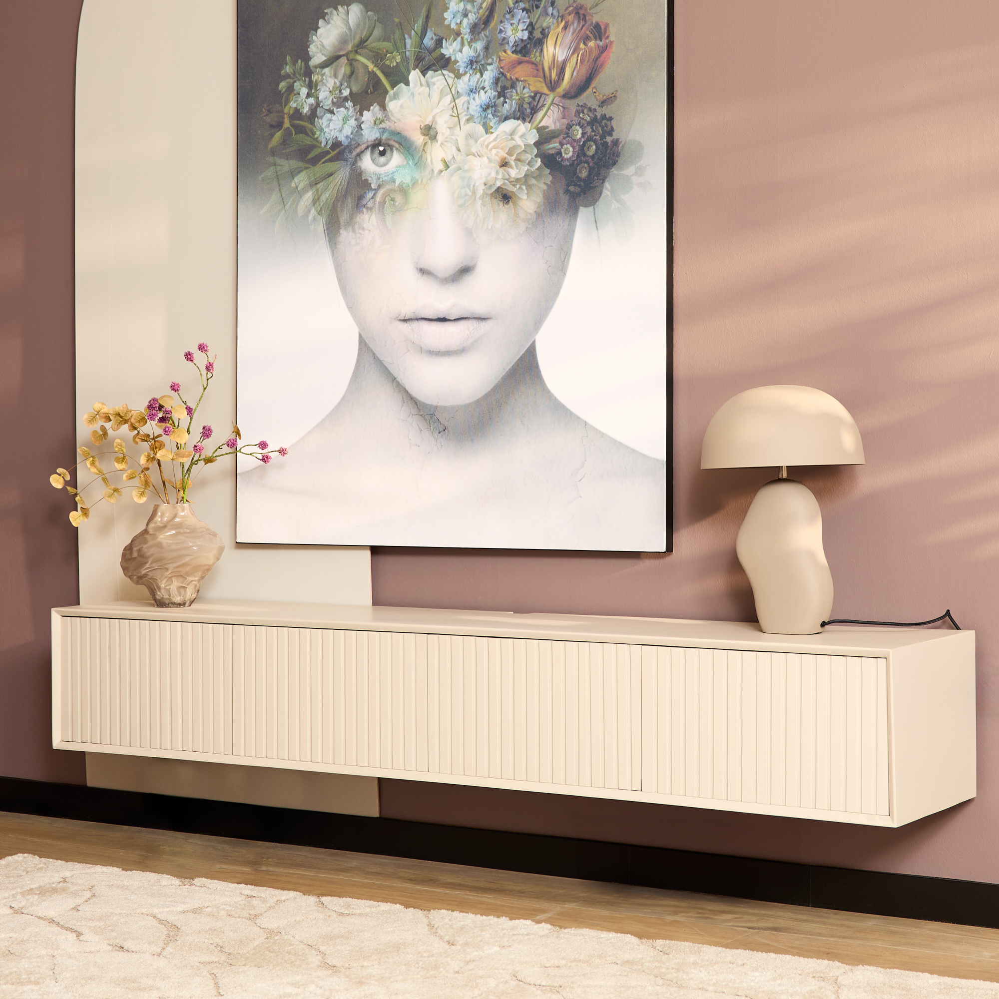 Starfurn - Tv meubel Madison - Beige - 35x200x30 cm