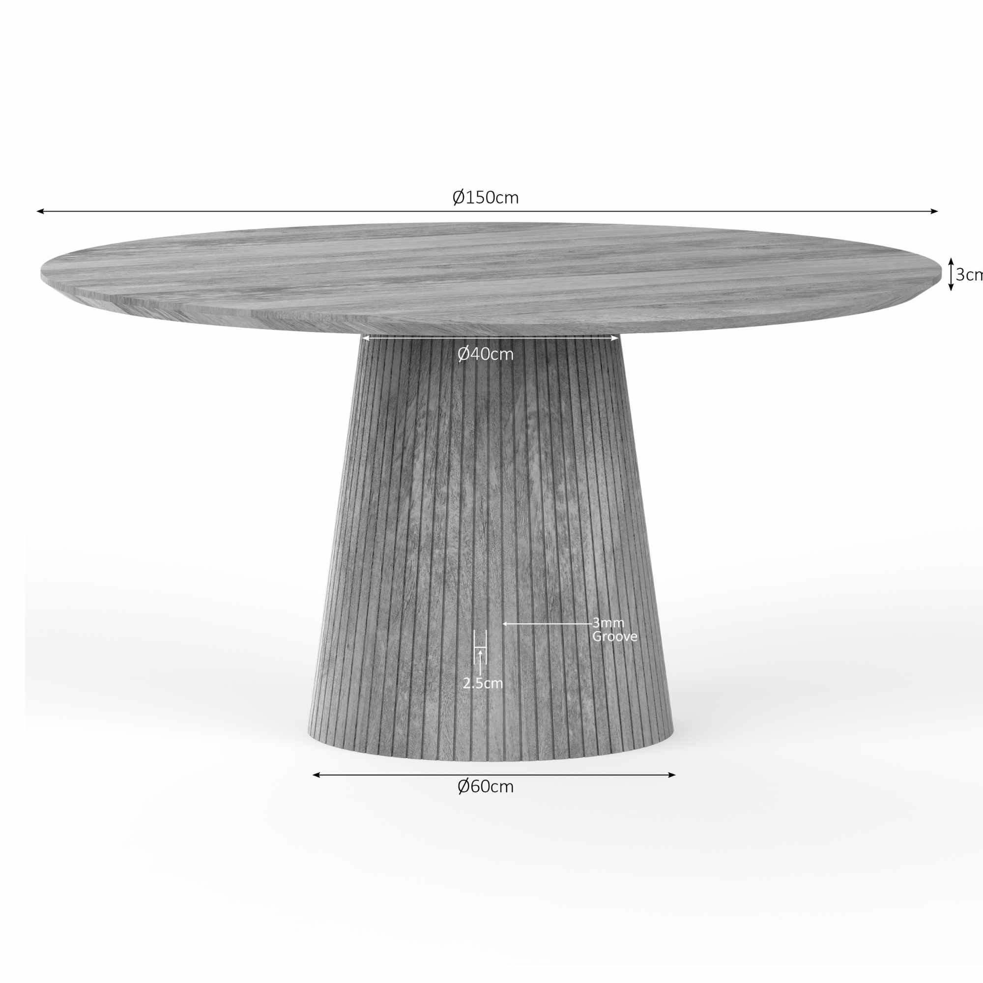 Starfurn - Eettafel Lana - Taupe - 150x150x76 cm