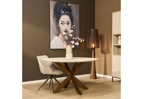 Starfurn - Eettafel Madison - Beige - 130x130x76 cm