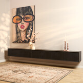 Starfurn - Tv meubel Madison - Zwart - 35x280x30 cm