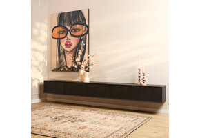 Starfurn - Tv meubel Madison - Zwart - 35x280x30 cm