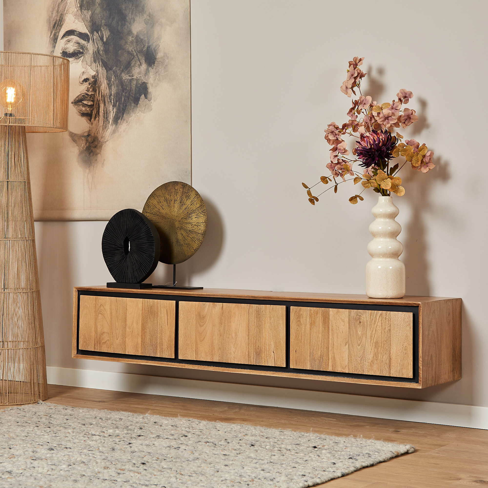 Starfurn - Tv meubel RichWood - Bruin - 35x160x30 cm