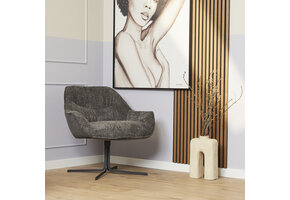 Starfurn - Fauteuil Mila - Grijs - 77x80x52 cm