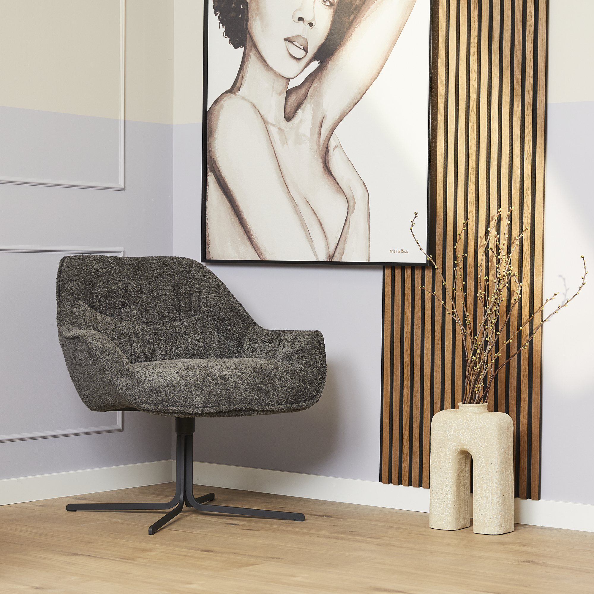 Starfurn - Fauteuil Mila - Dark Grey