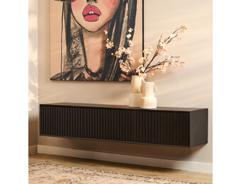 Starfurn - Zwevend tv meubel Madison Black - 160 cm