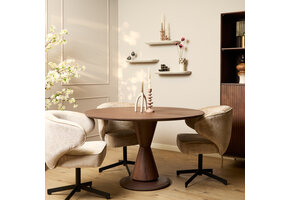 Starfurn - Eettafel Lima Walnut - 130 cm - Rond