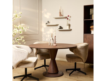Starfurn - Eettafel Lima Walnut - 130 cm - Rond