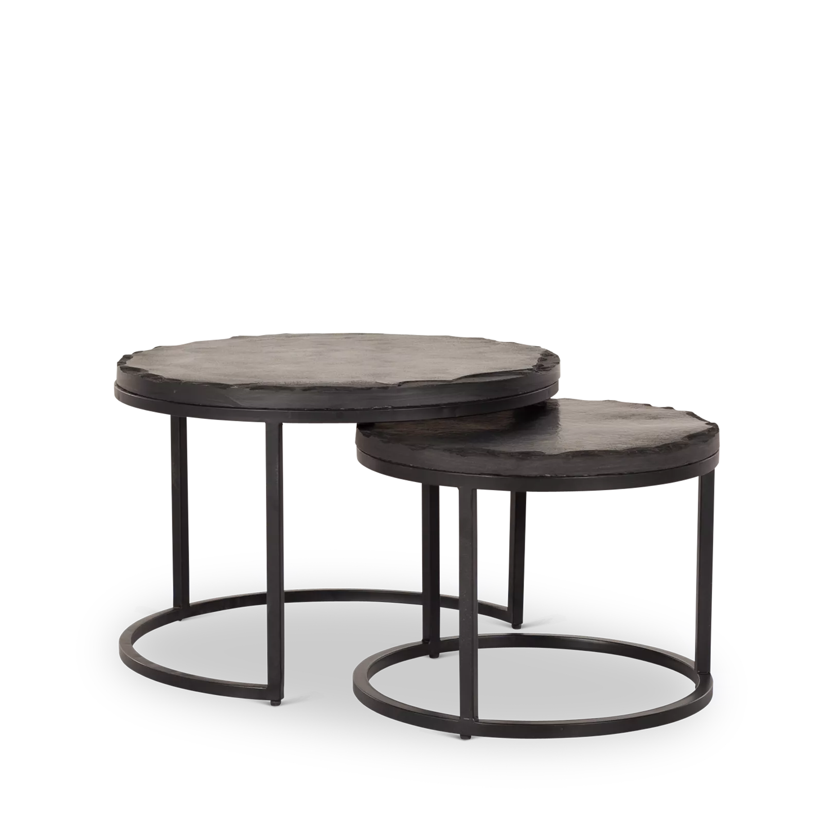 Starfurn - Salontafel Ora Black Kadappa Stone- 60 cm - Set van 2