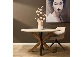 Starfurn - Eettafel Madison - Beige - 150x150x76 cm