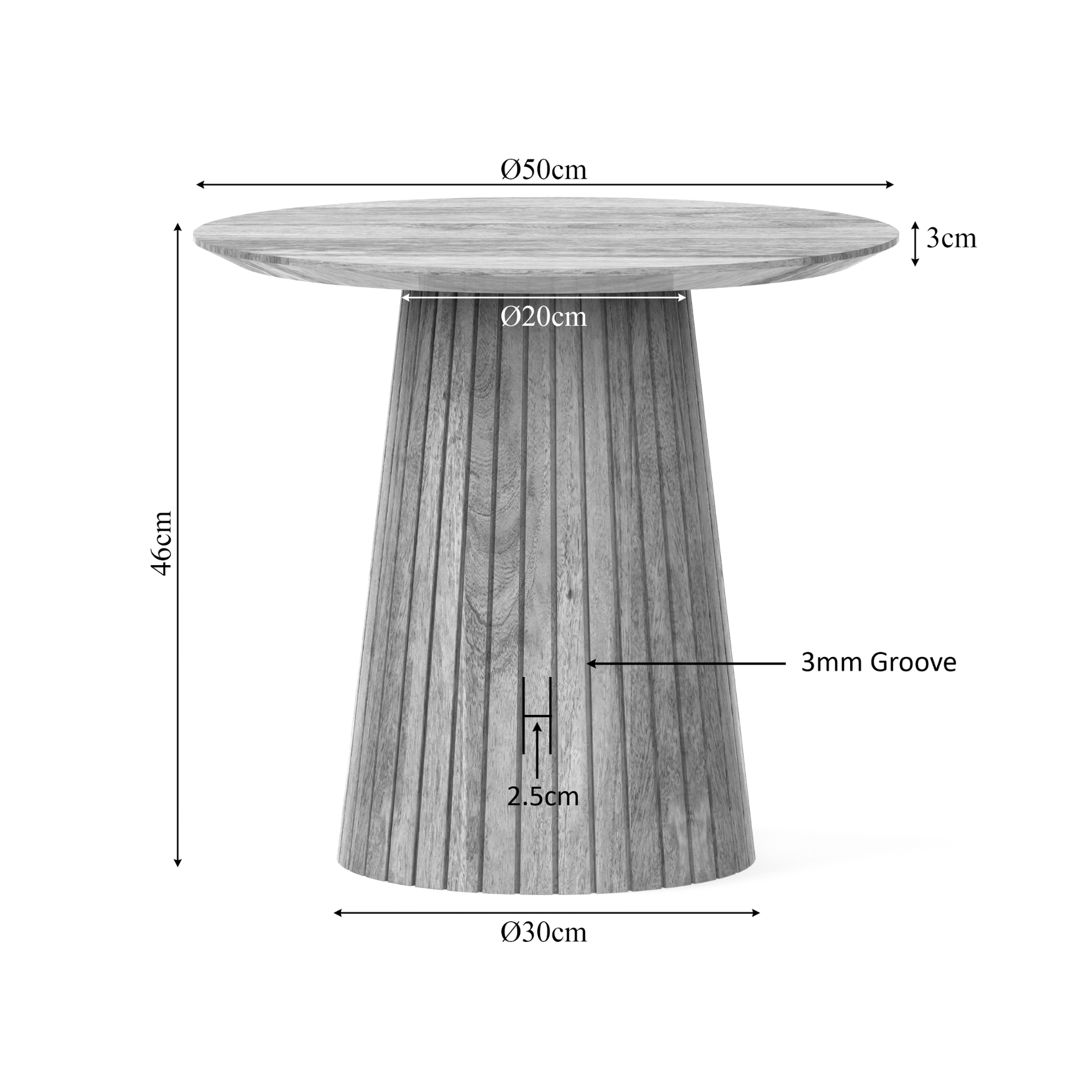 Starfurn - Salontafel Lana - Bruin - 50x50x46 cm