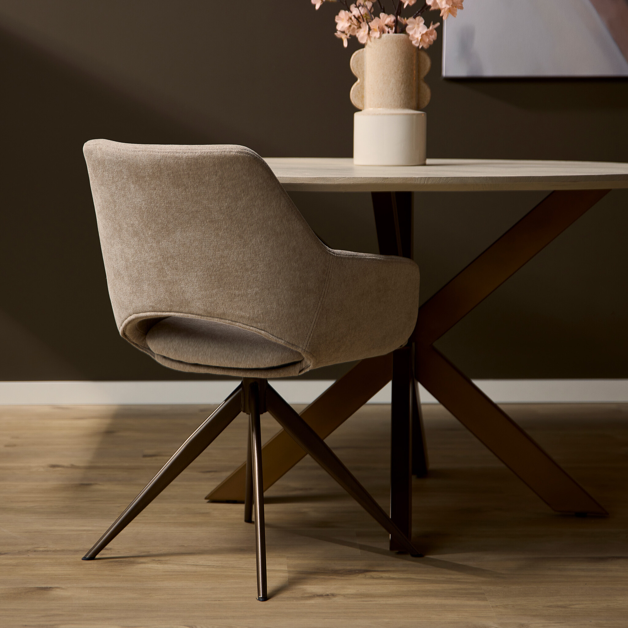 Starfurn - Eetkamerstoel Daisy - Beige - 60x61x82 cm