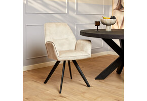 Starfurn - Eetkamerstoel Nova - Grijs - 58x65x64 cm