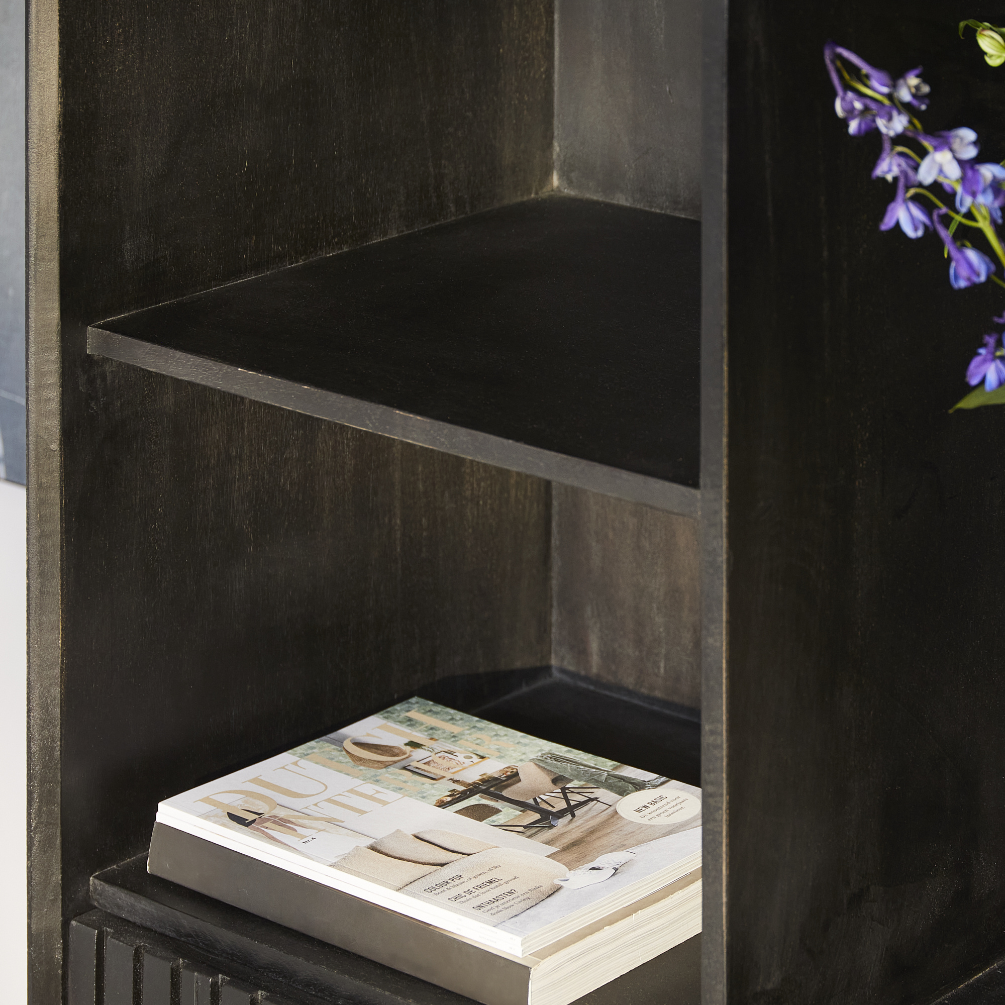 Starfurn - Vakkenkast Madison - Zwart - 45x135x200 cm