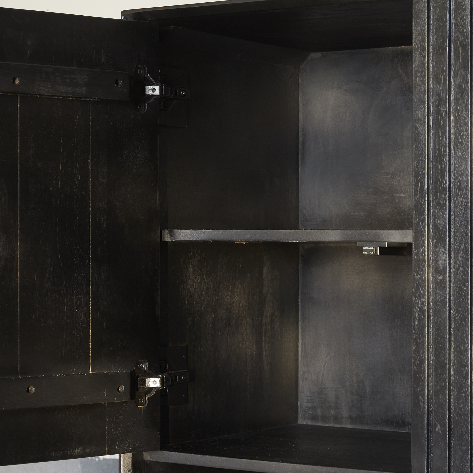 Starfurn - Vakkenkast Madison - Zwart - 45x135x200 cm