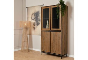 Starfurn - Vitrinekast RichWood - Bruin - 45x100x200 cm