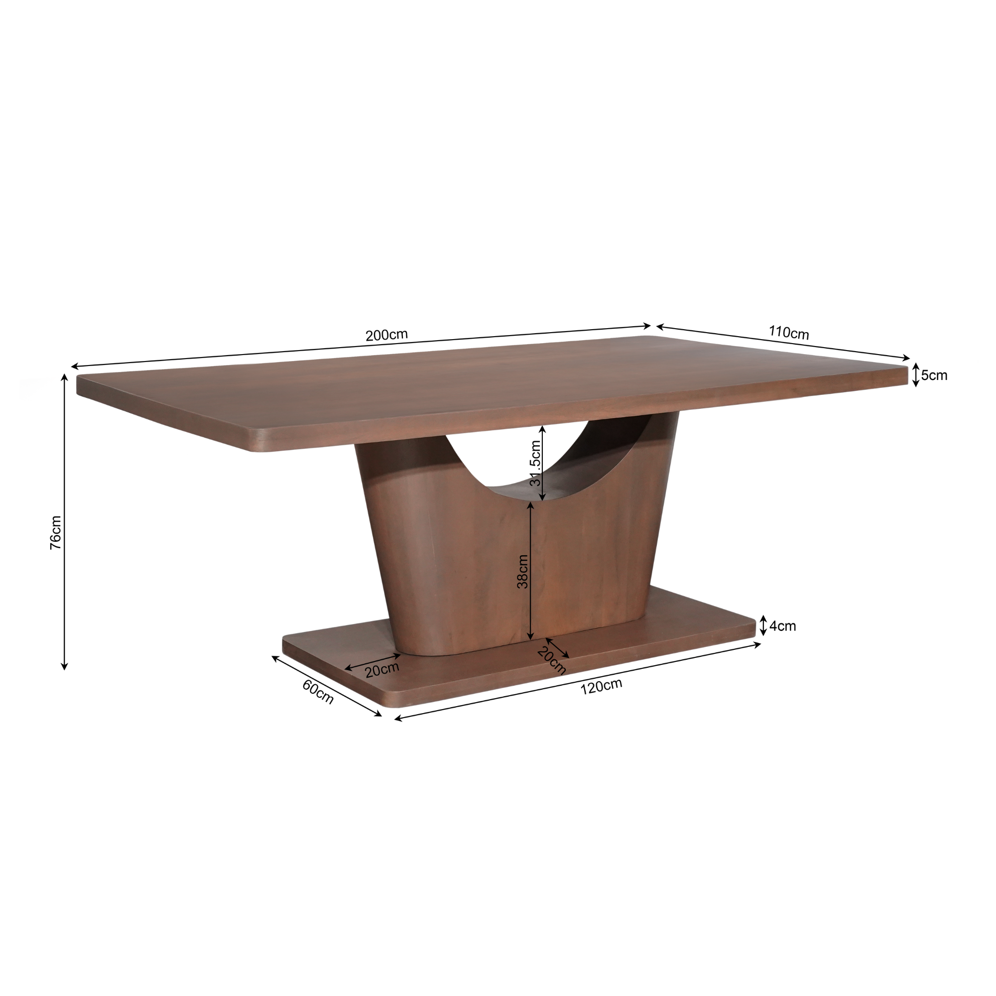 Starfurn - Eettafel Voco - 200 cm - Walnut