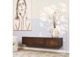 Starfurn - Zwevend tv meubel Vision Walnut - 160 cm