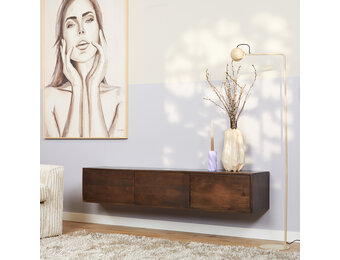 Starfurn - Zwevend tv meubel Vision Walnut - 160 cm