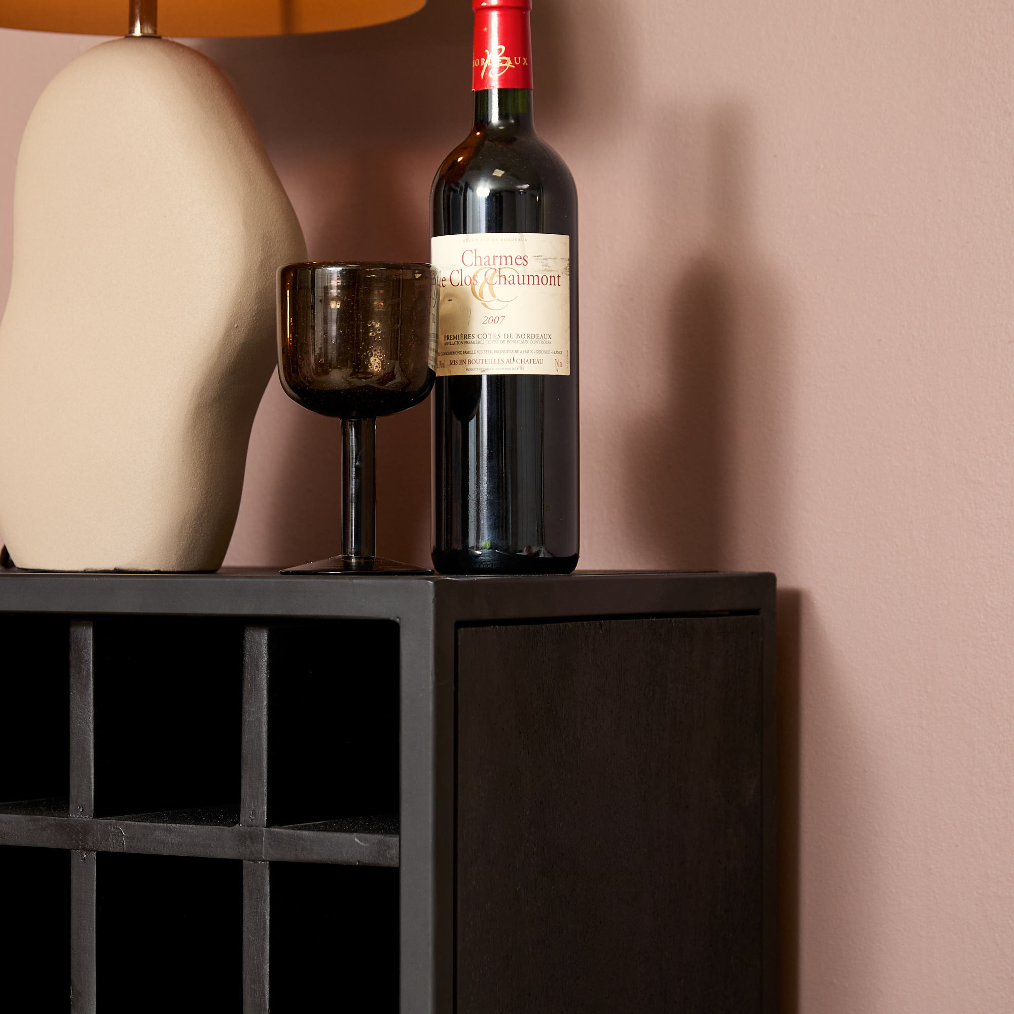 Starfurn - Wijnkast New York - Zwart - 35x55x90 cm