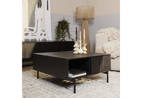 Starfurn - Salontafel Madison - Zwart - 80x80x40 cm