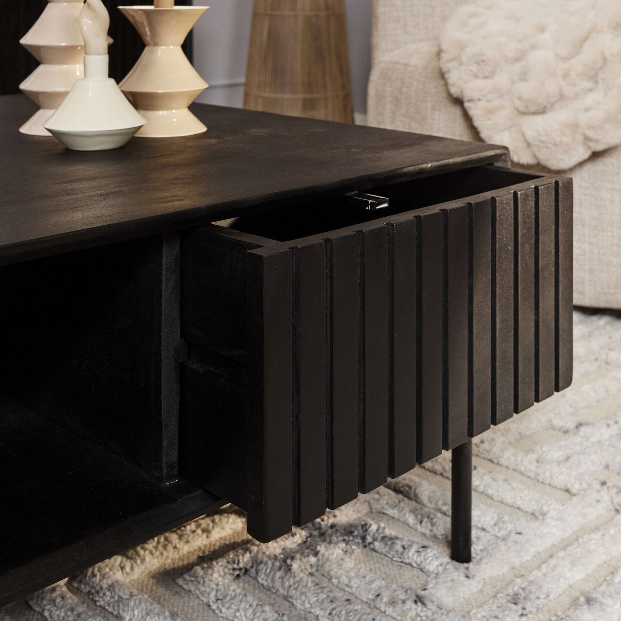 Starfurn - Salontafel Madison Black - 80 cm - Vierkant