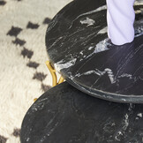 Starfurn - Salontafel Caly Black marble - 45 cm - Set van 2