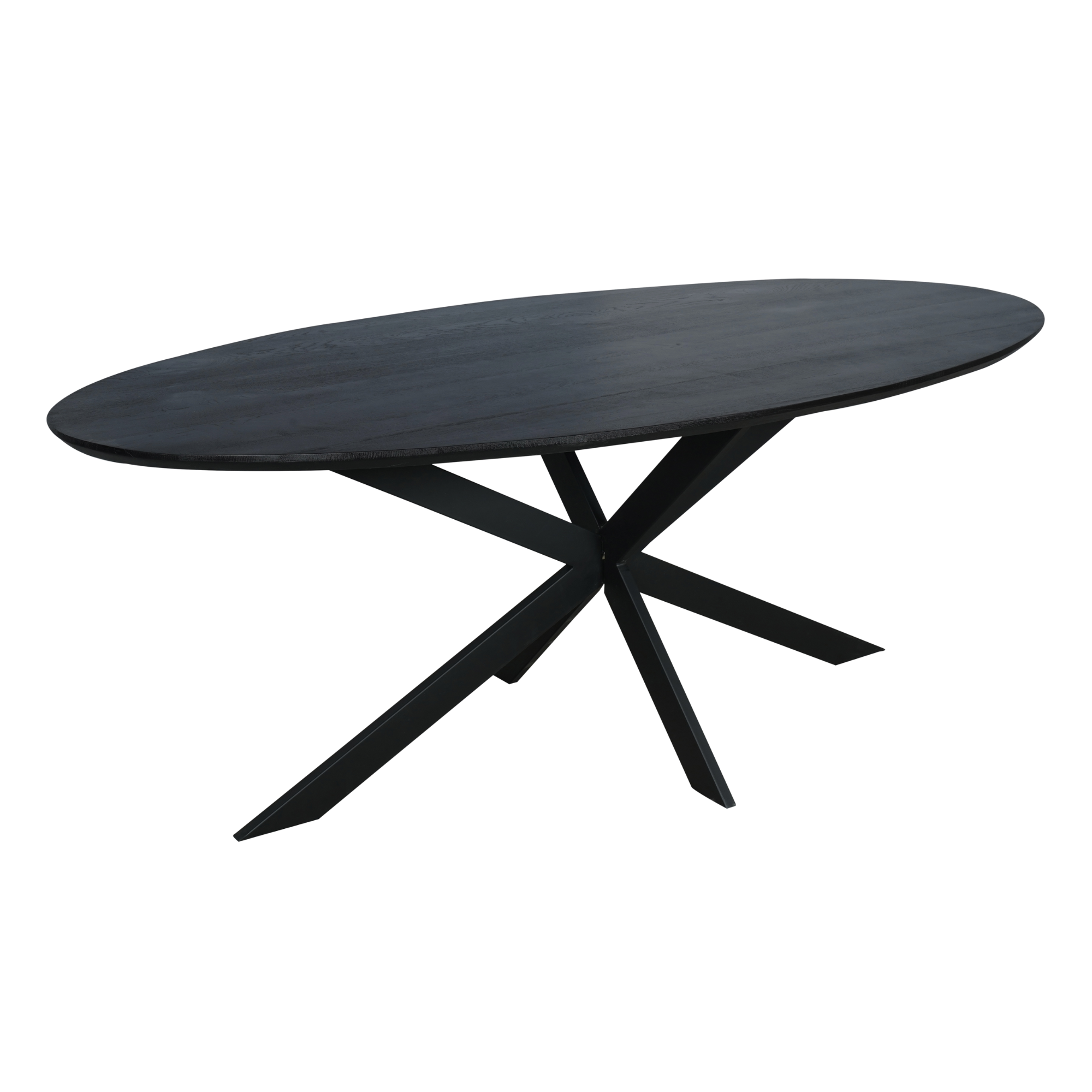Starfurn - Eiken eettafel Ferris - Ovaal 210 cm - Zwart