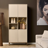 Starfurn - Vakkenkast Madison - Beige - 45x90x200 cm