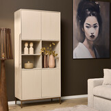 Starfurn - Vakkenkast Madison - Beige - 45x90x200 cm