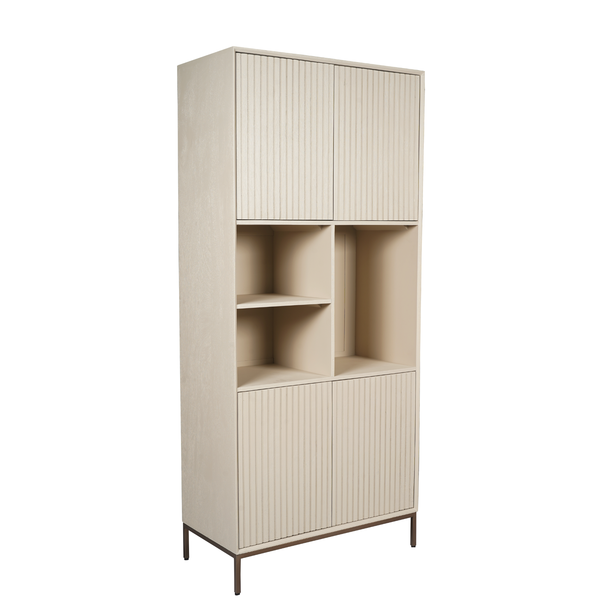 Starfurn - Vakkenkast Madison - Beige - 45x90x200 cm