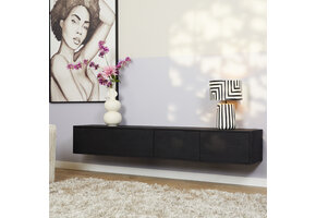 Starfurn - Tv meubel Vision - Zwart - 30x200x35 cm