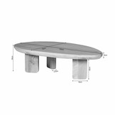 Starfurn - Salontafel Zillah - Bruin - 70x130x35 cm