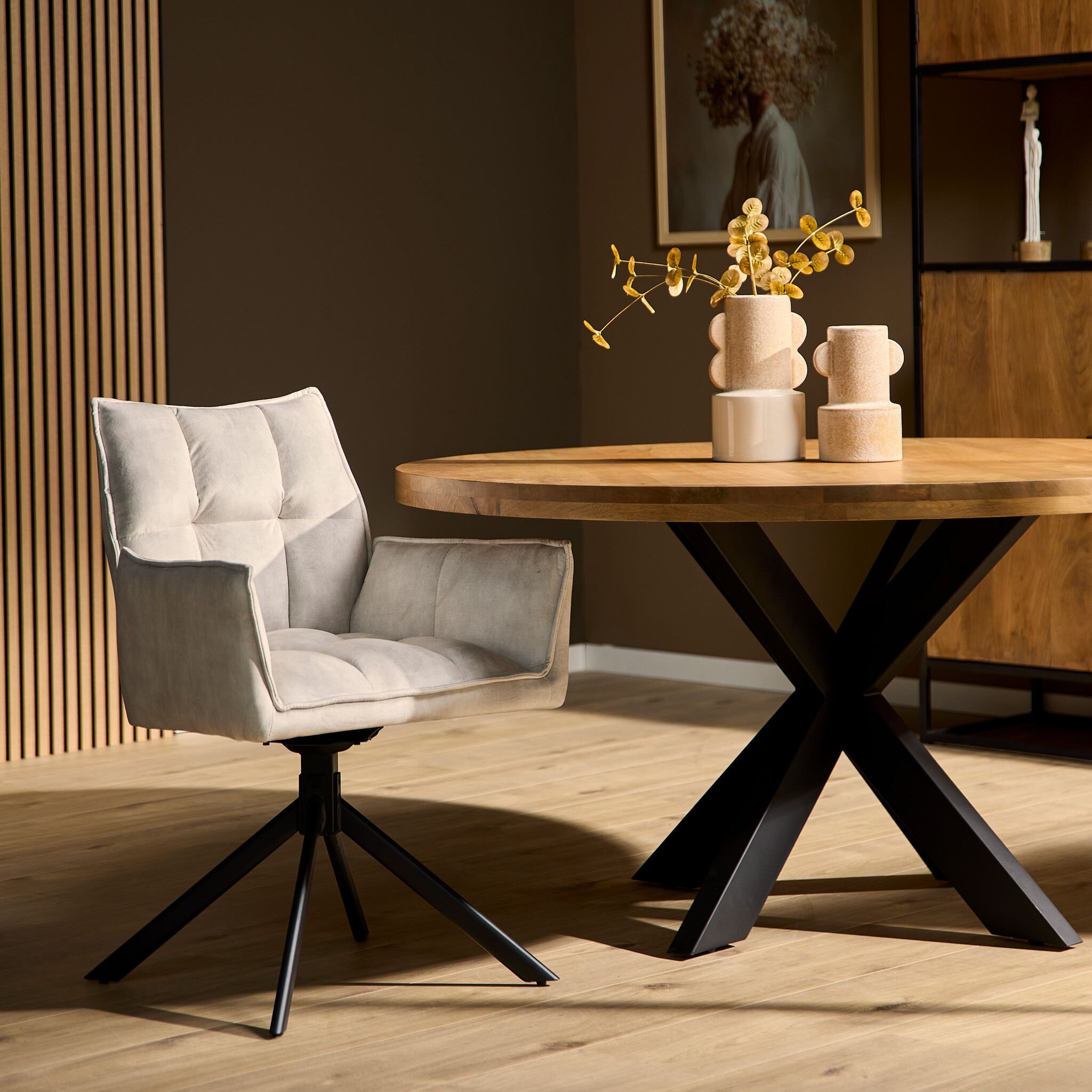 Starfurn - Eetkamerstoel Dani - Grijs - 58x67x64 cm