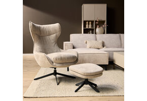 Starfurn - Fauteuil Liv - Taupe - 85x77x108 cm